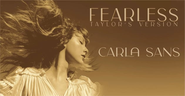 Taylor Swift Fearless Taylor's Version font: Carla Sans Light