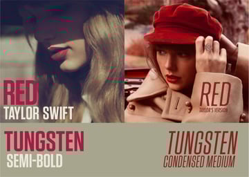 Taylor Swift Red font: Tungsten