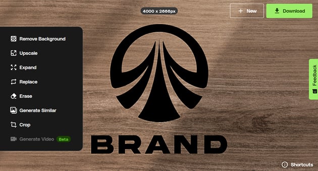 upload your logo file to ImageEdit