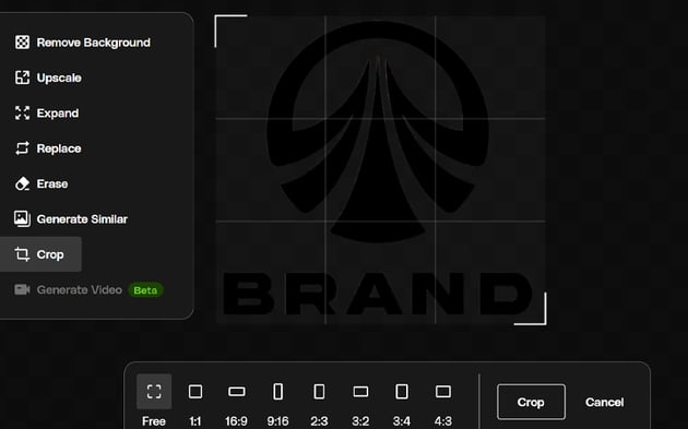 Crop the logo