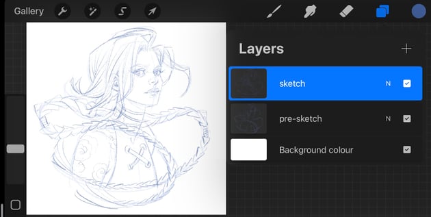 full sketch detailing