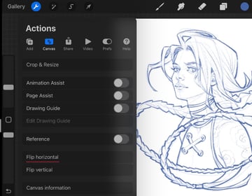 adjusting the sketch