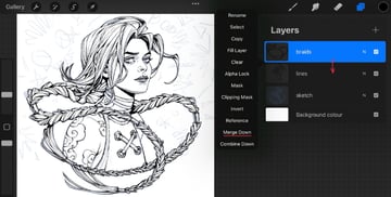 merging the hair layers