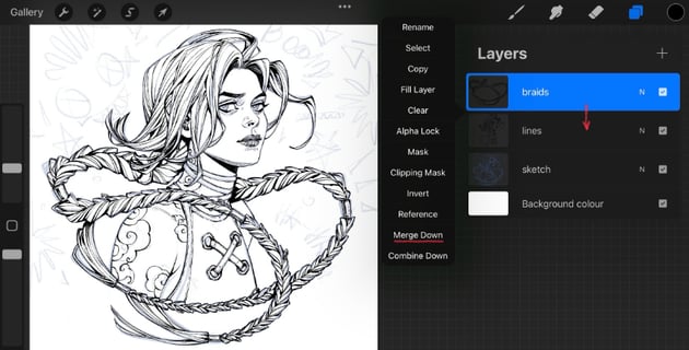 merging the hair layers