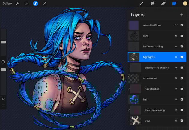 adding highlights
