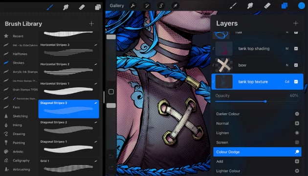 adding texture to the cloth