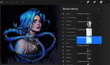 choosing a stamp brush for background