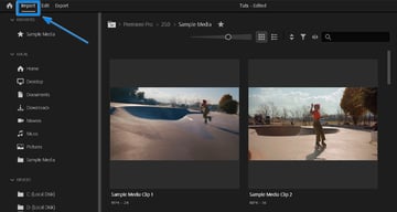 import your footage