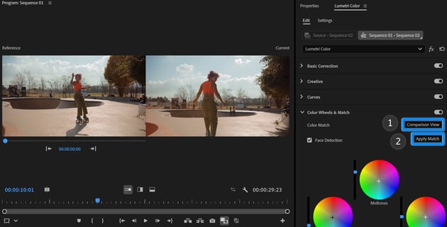 Use Color Match to unify your shots