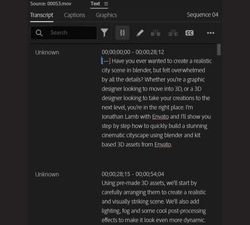 review the transcript