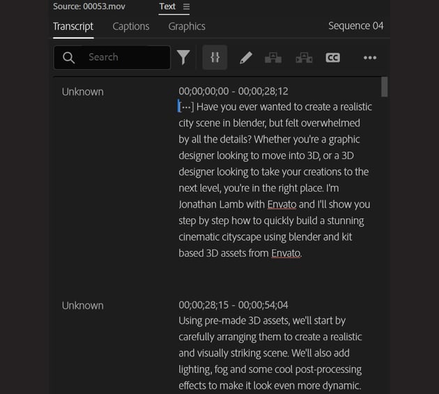 review the transcript