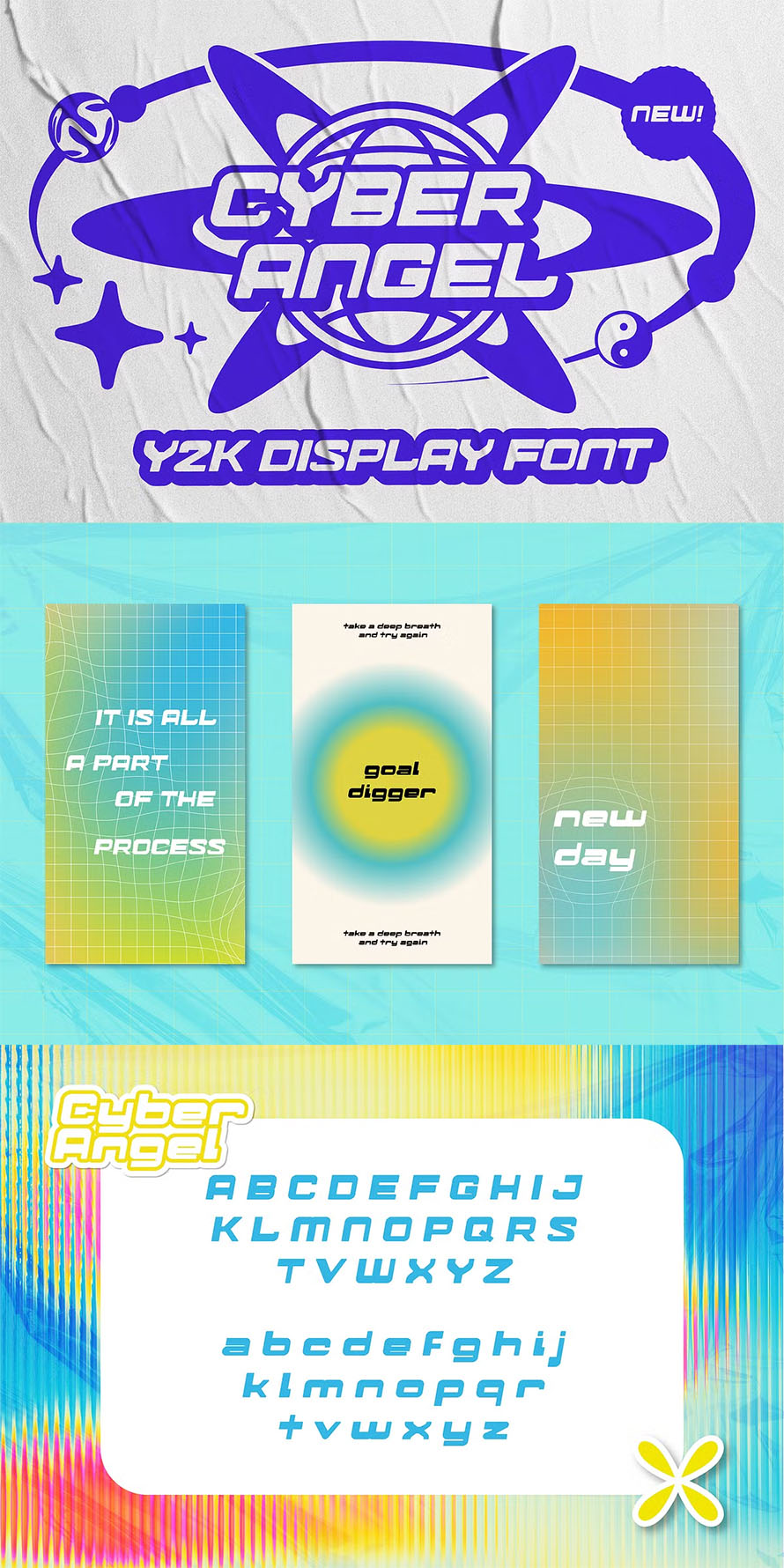 Cyber Angel Y2k Logo Font