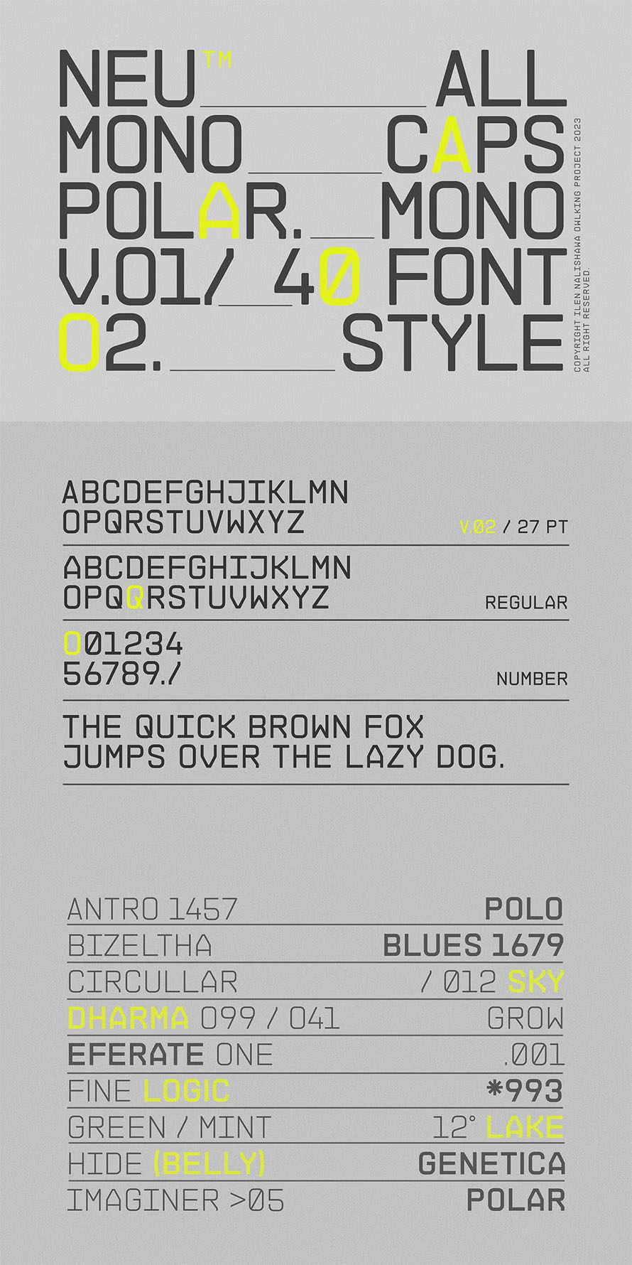Neumonopolar Font