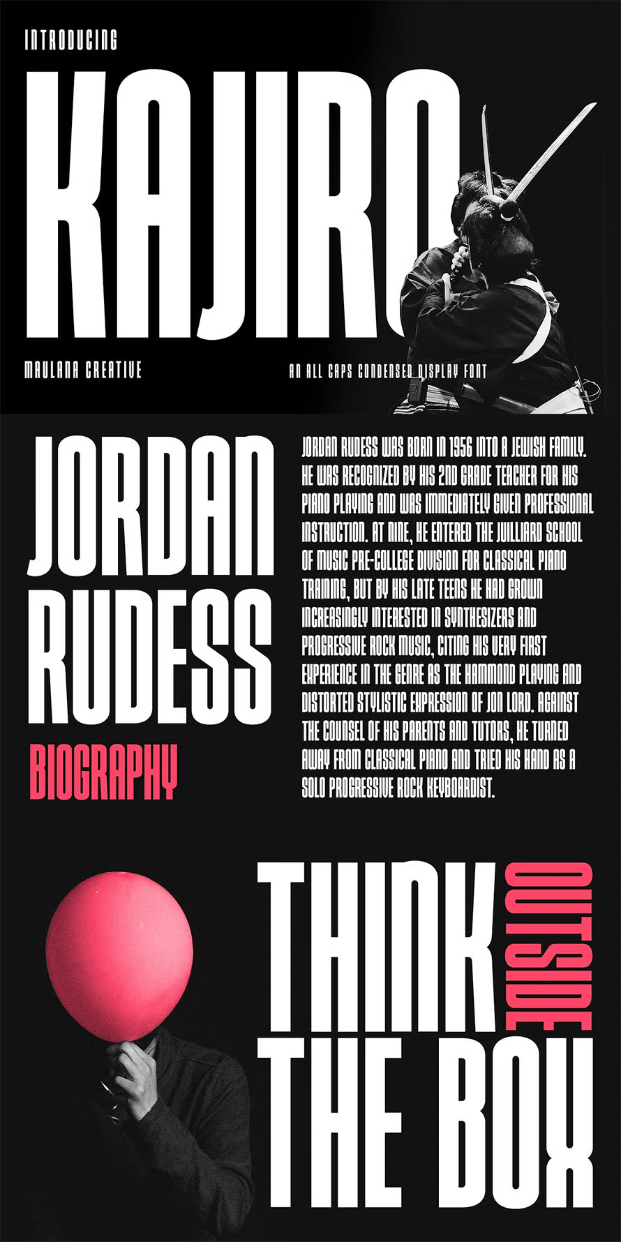 Kajiro Sans Condensed Display Font