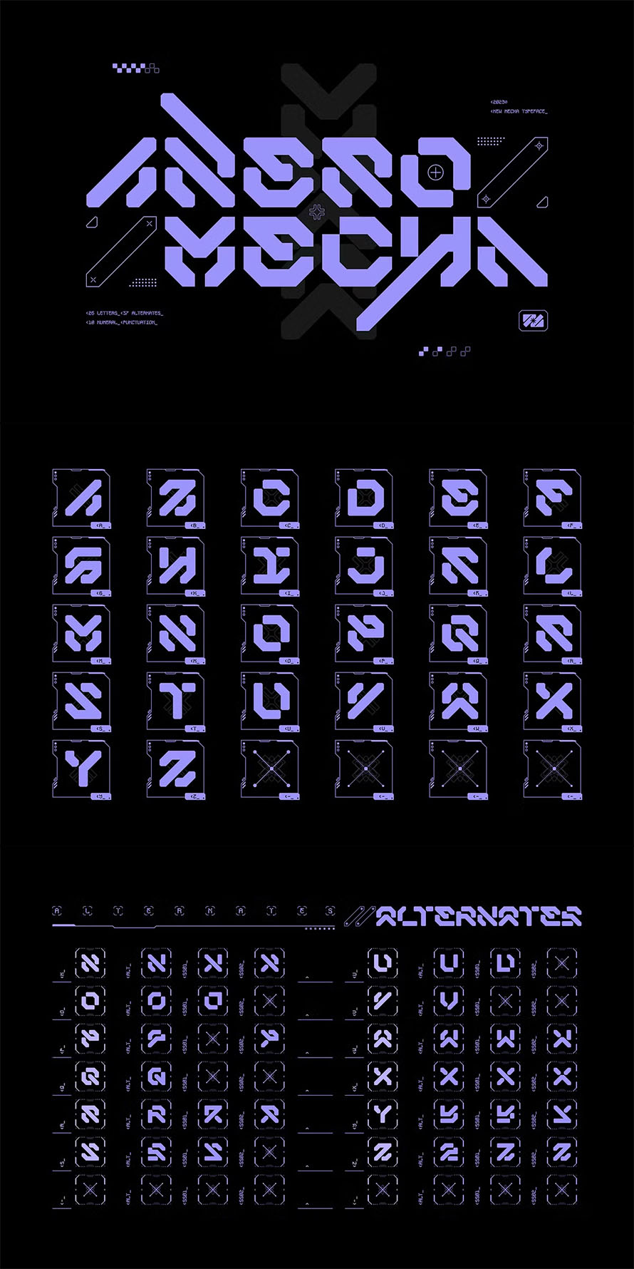 Anero Mecha Typeface