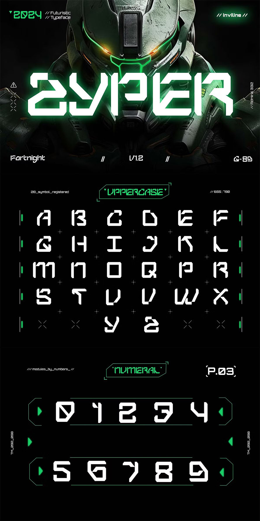 Zyper Futuristic Display Font