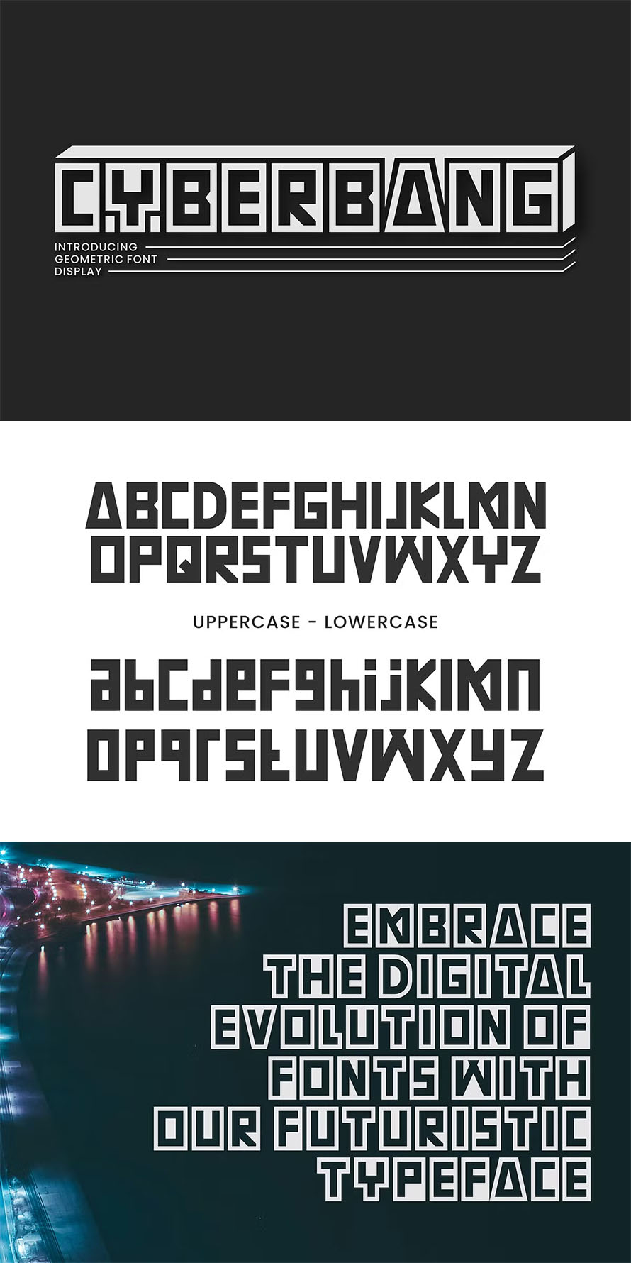 Cyberbang Geometric Sans Serif Font