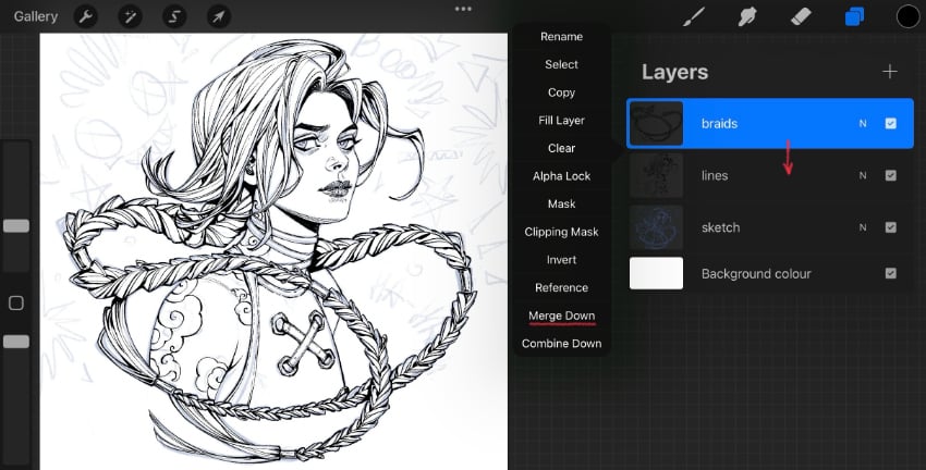 merging the hair layers