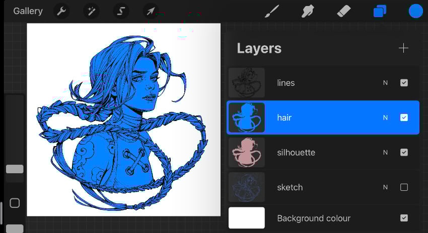 blocking in the hair layer