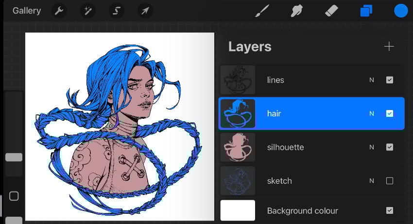 hair shape layer