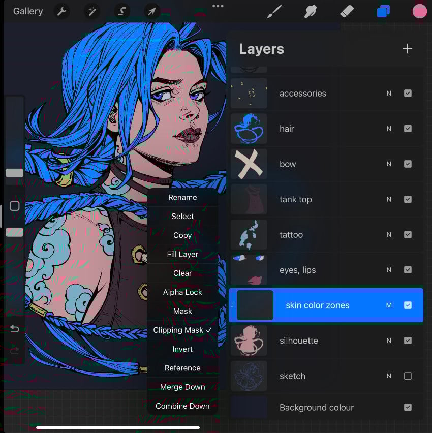 color zones layer