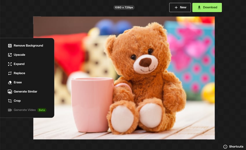 Upload pixelated image onto ImageEdit
