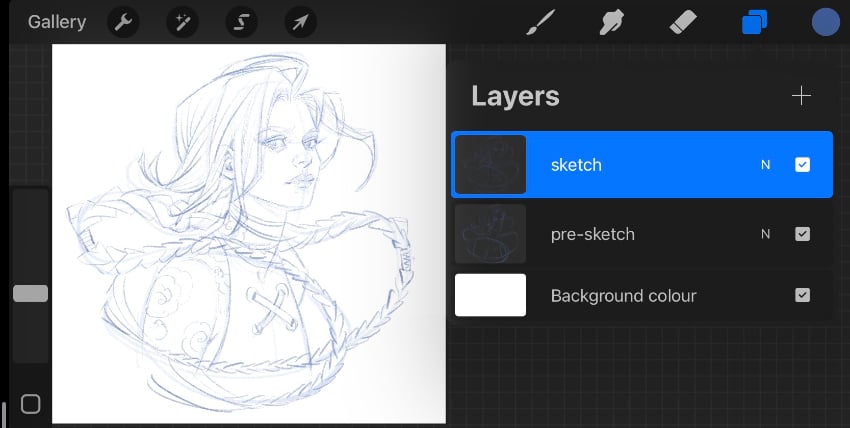 full sketch detailing