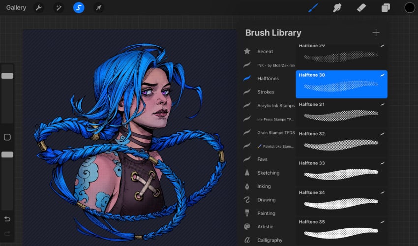 shading halftone brush