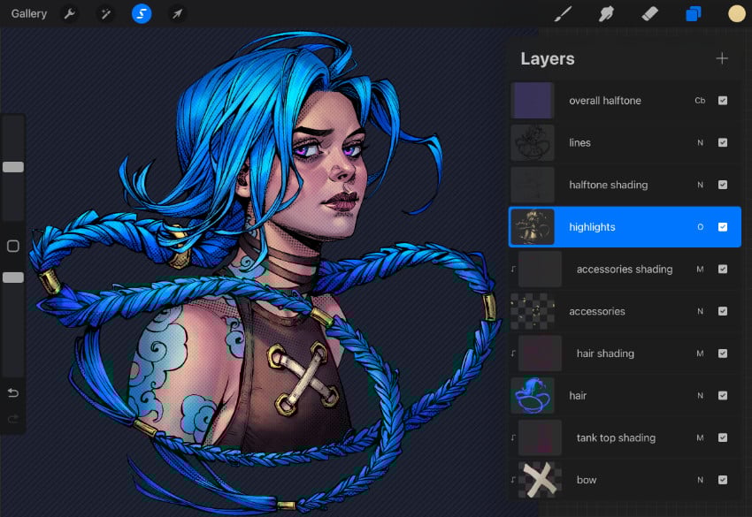 adding highlights
