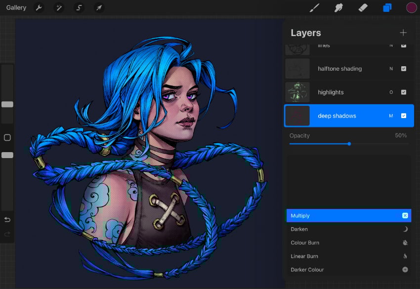 adding deep shadows