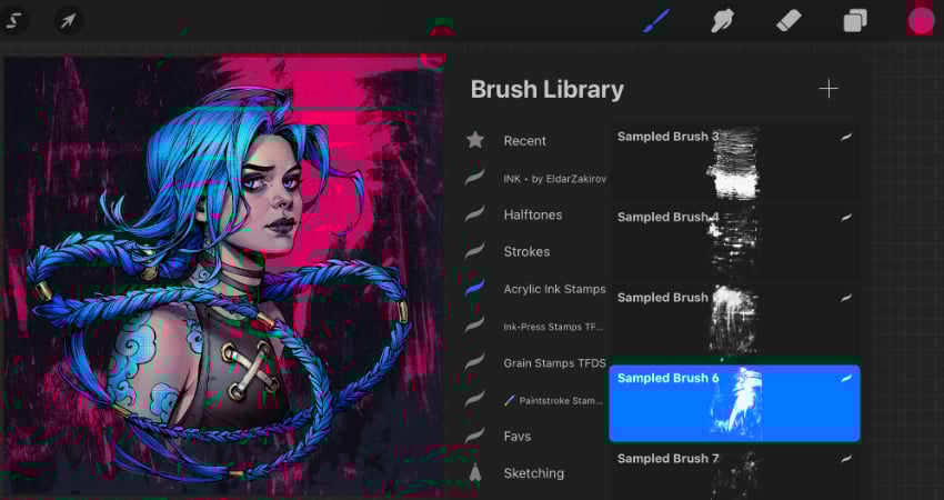 adding a paint stamp to background