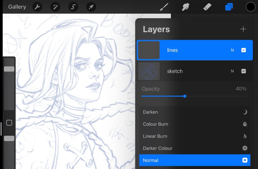 lines layer settings