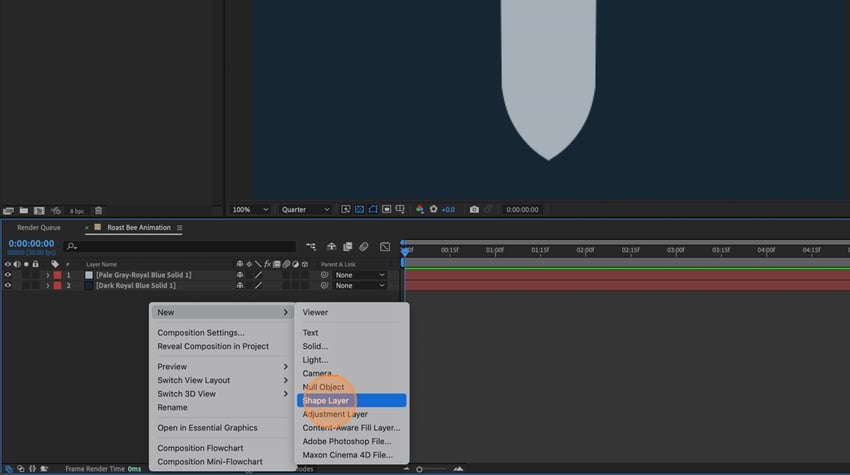 creating a shape layer