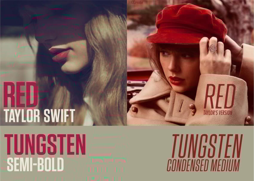 Taylor Swift Red font: Tungsten