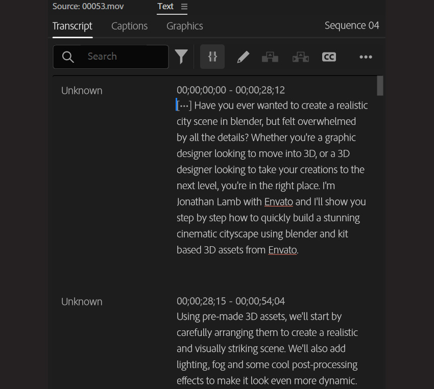 review the transcript