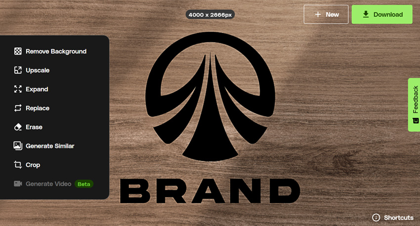upload your logo file to ImageEdit