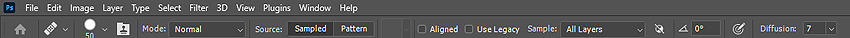 healing brush settings