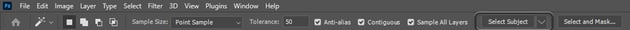 click select subject