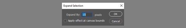 How to smooth a background in Photoshop: expand selection.