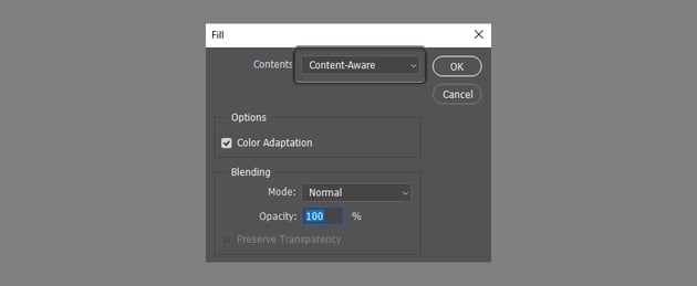 How to smooth a background in Photoshop: Use the Content Aware Fill.