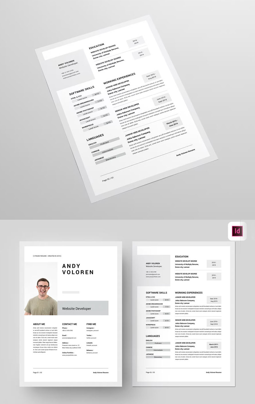 3 Page Resume Template