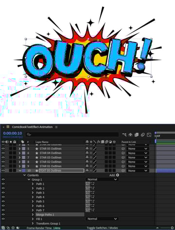 text converted into vector shapes can't be edited at text in a lottie animation