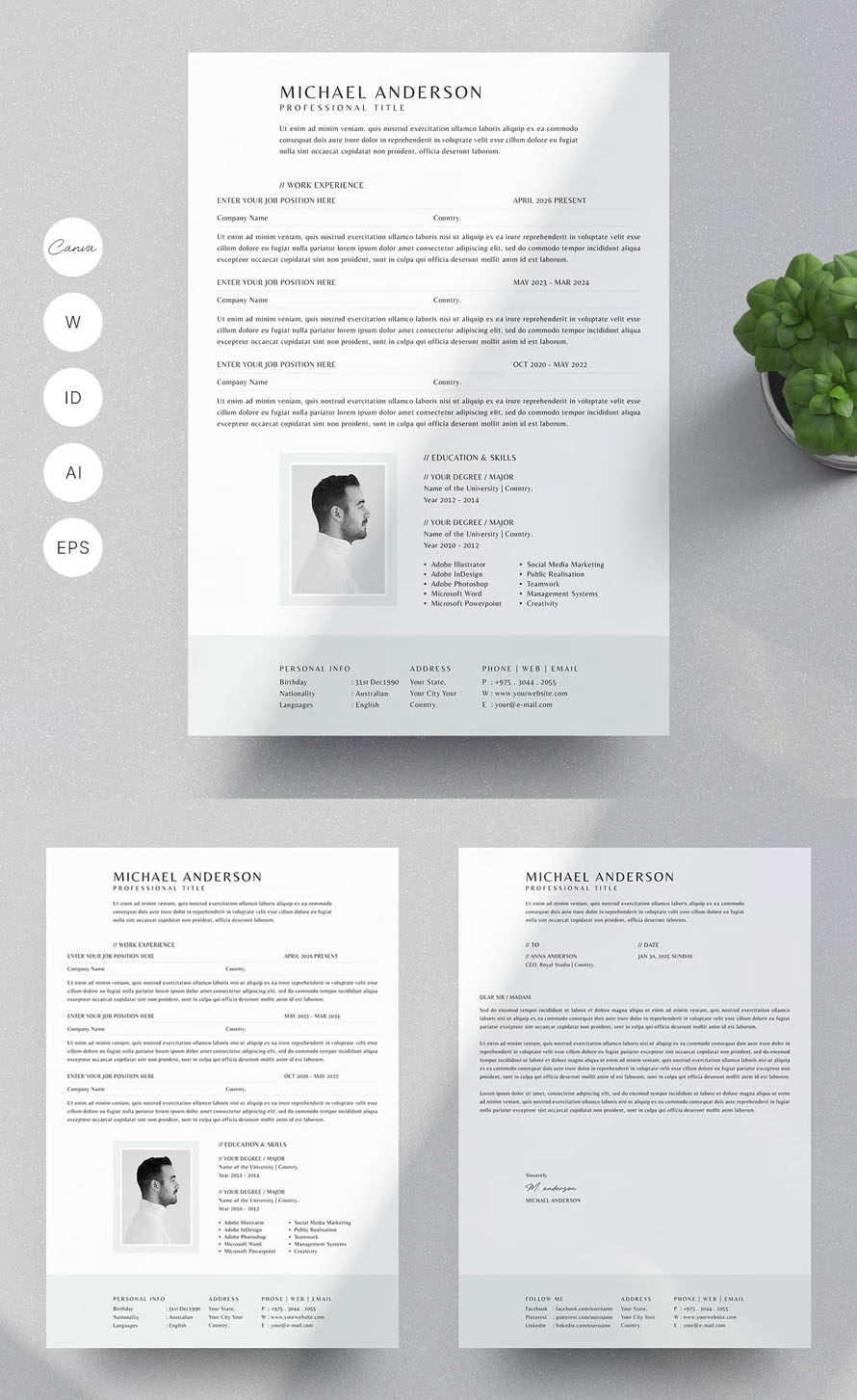 Resume CV and Cover Letter