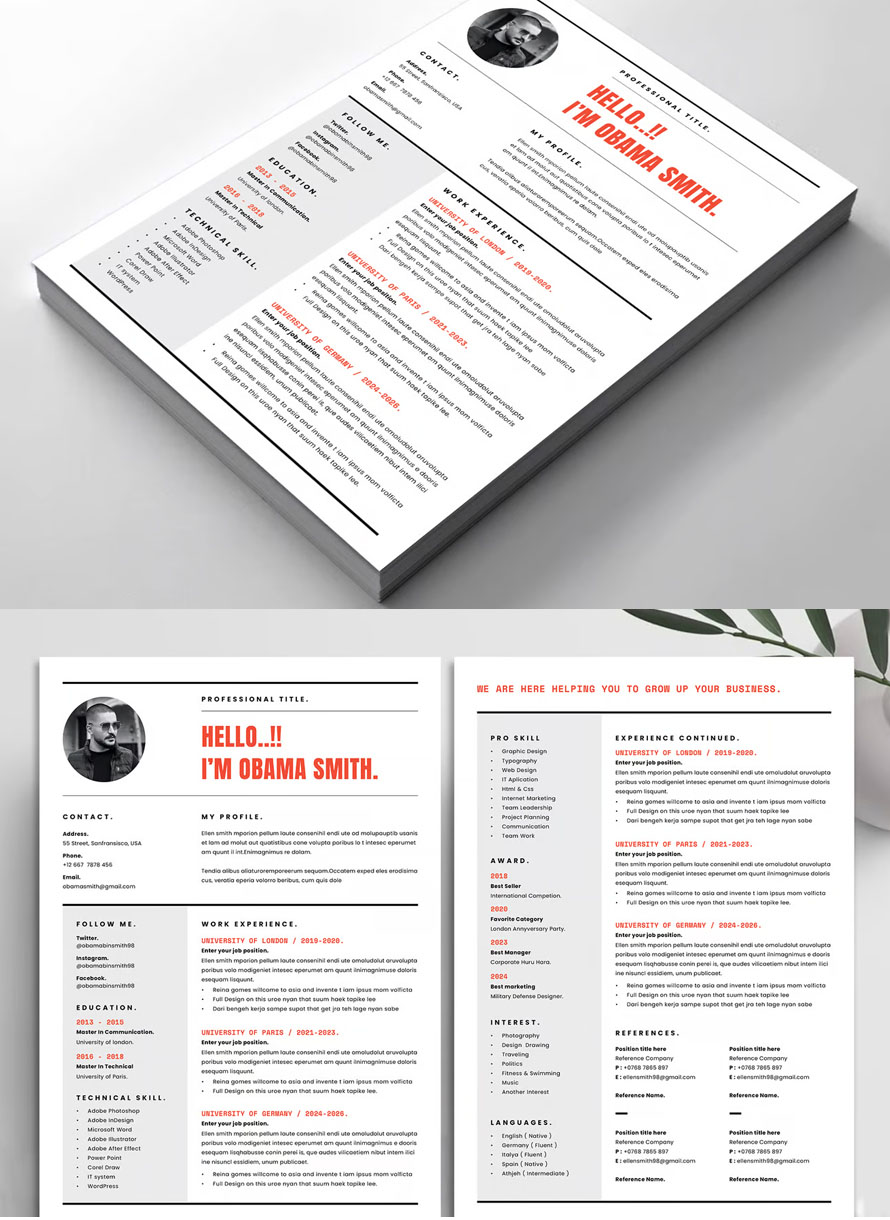 Creative Amazing Resume CV