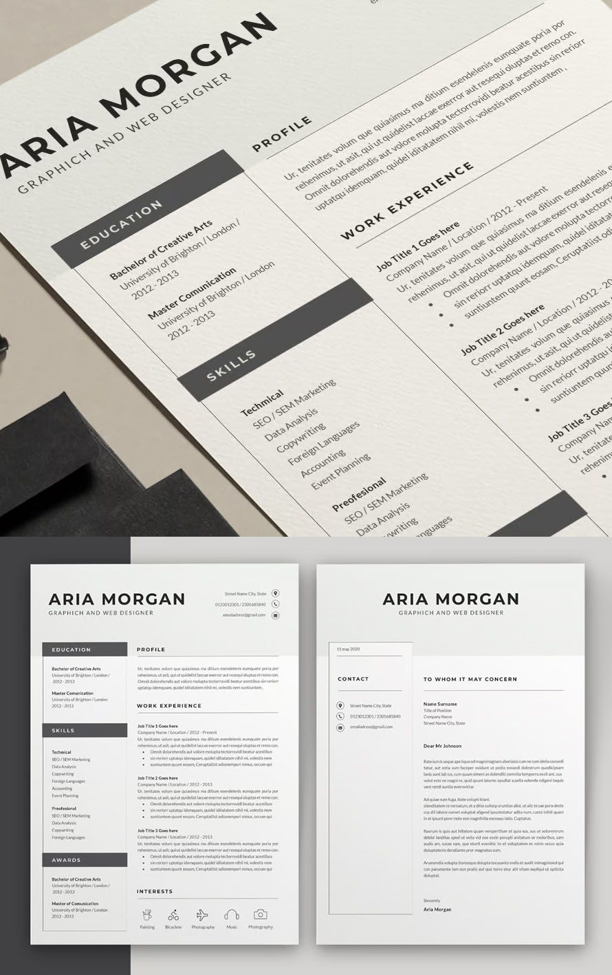 Unique Professional Resume Template