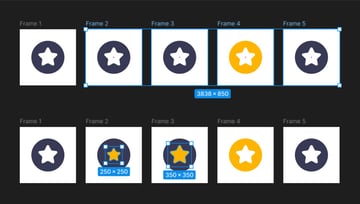 duplicate scale and color star in Figma