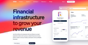 stripe's homepage