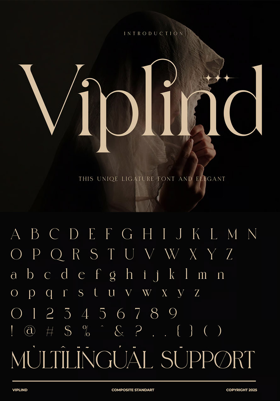 Viplind Elegant Ligature Serif Font