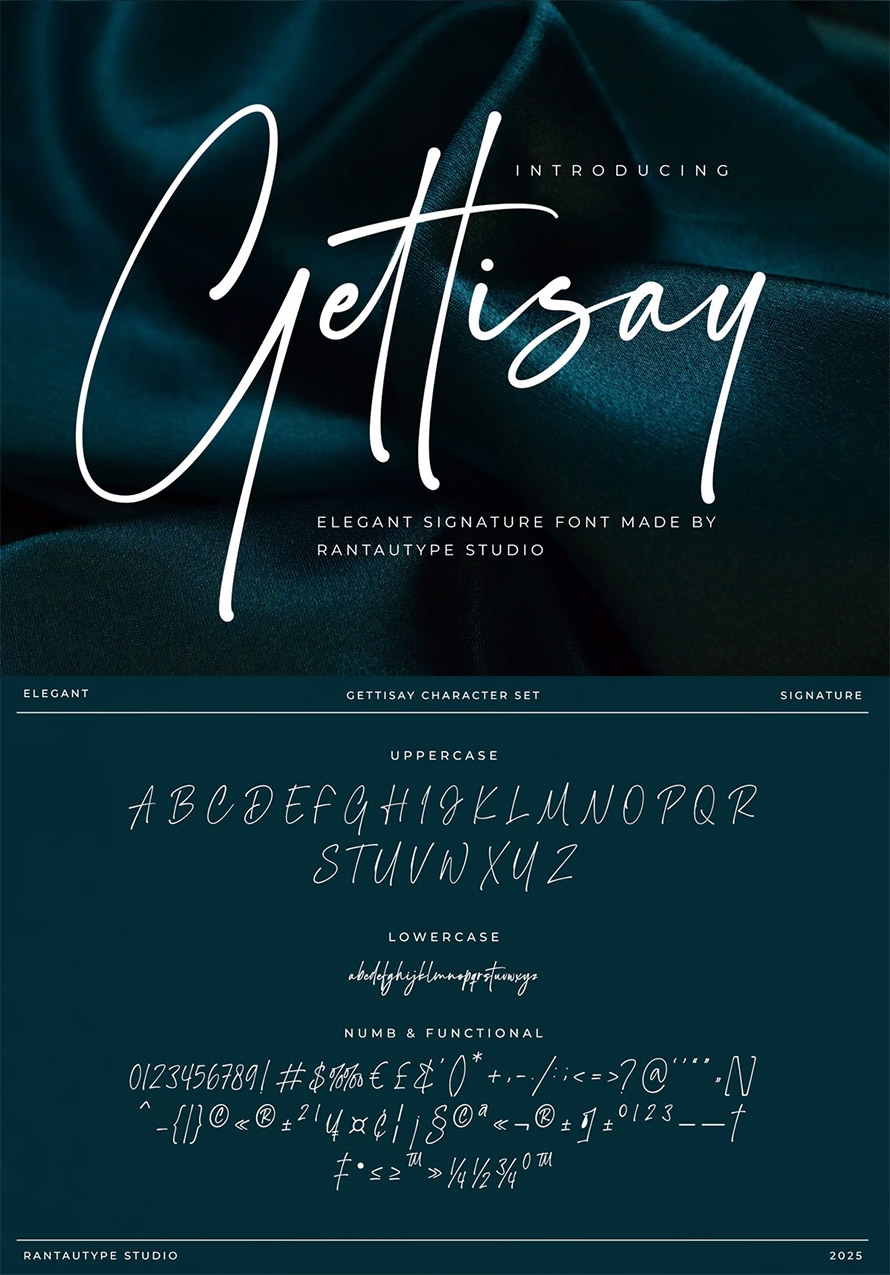 Gettisay Elegant Signature Font
