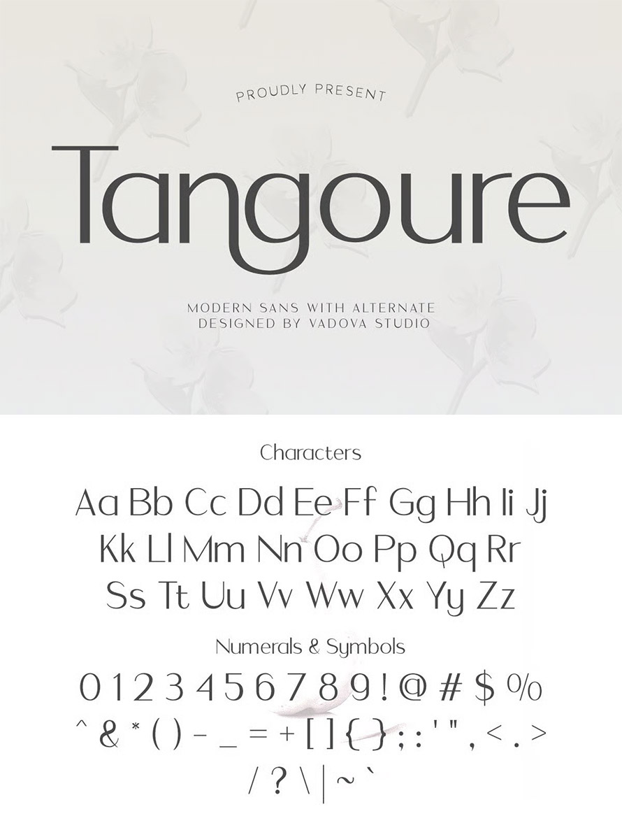 Tangoure Modern Sans Serif Font